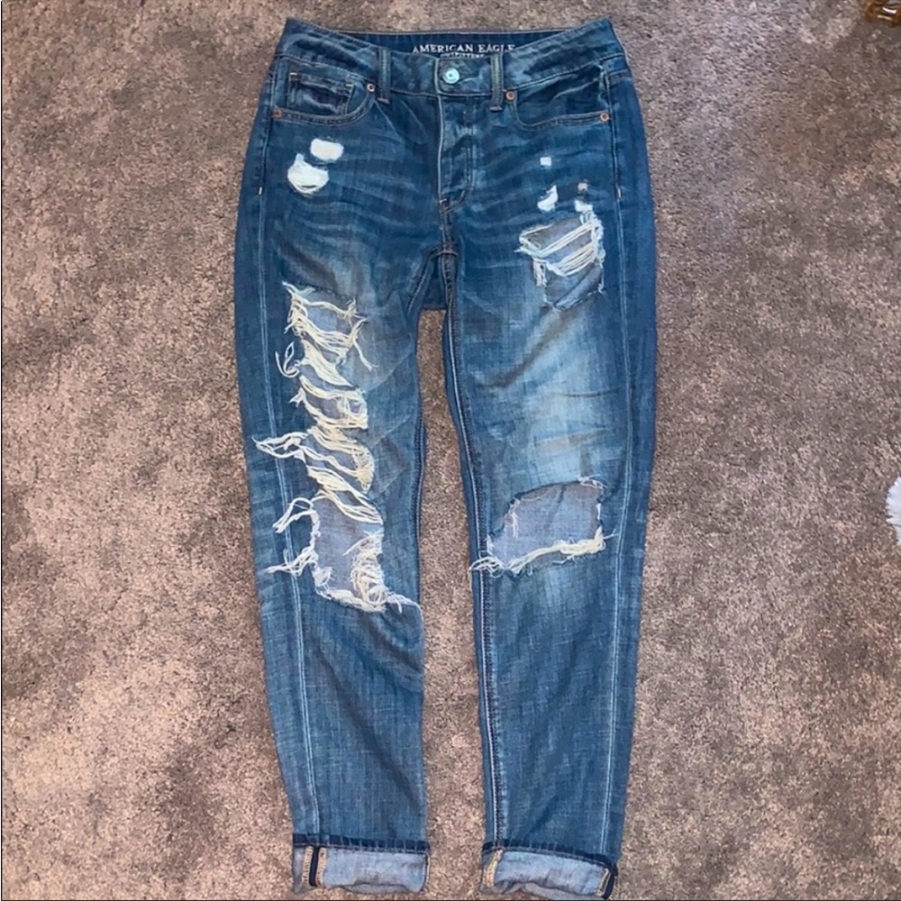 American Eagle Boyfriend Ripped Jeans